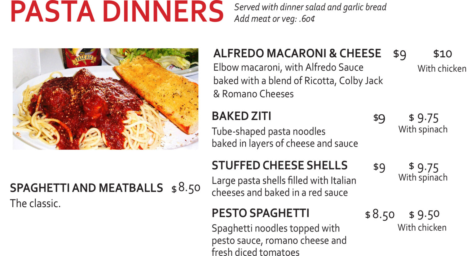 Entrees Big Apple Pizzeria